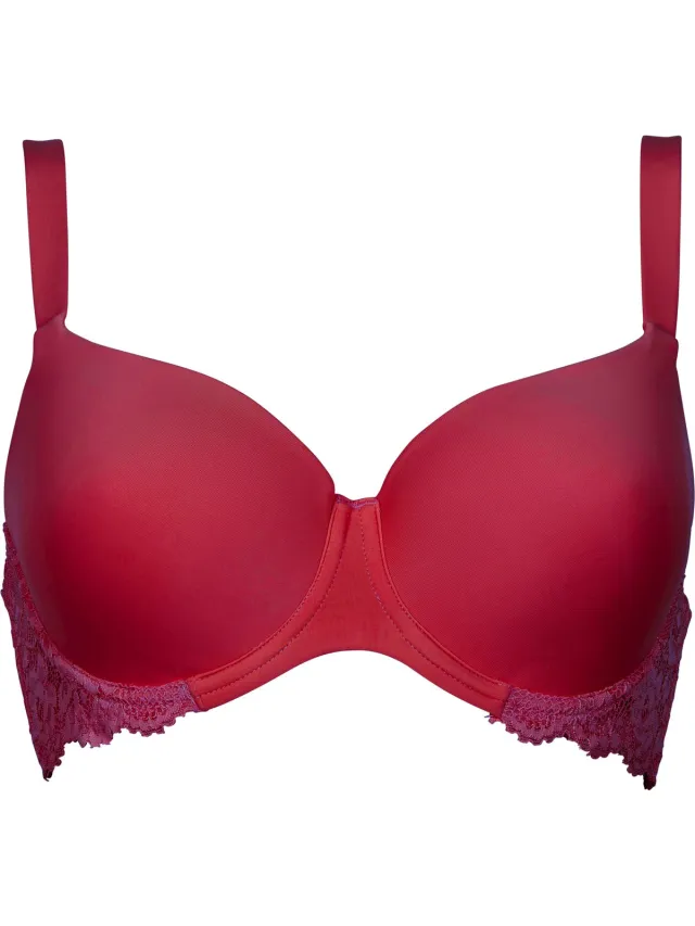 After Eden D-Cup & Up T-shirt Beha in gerecyclede materialen Rood