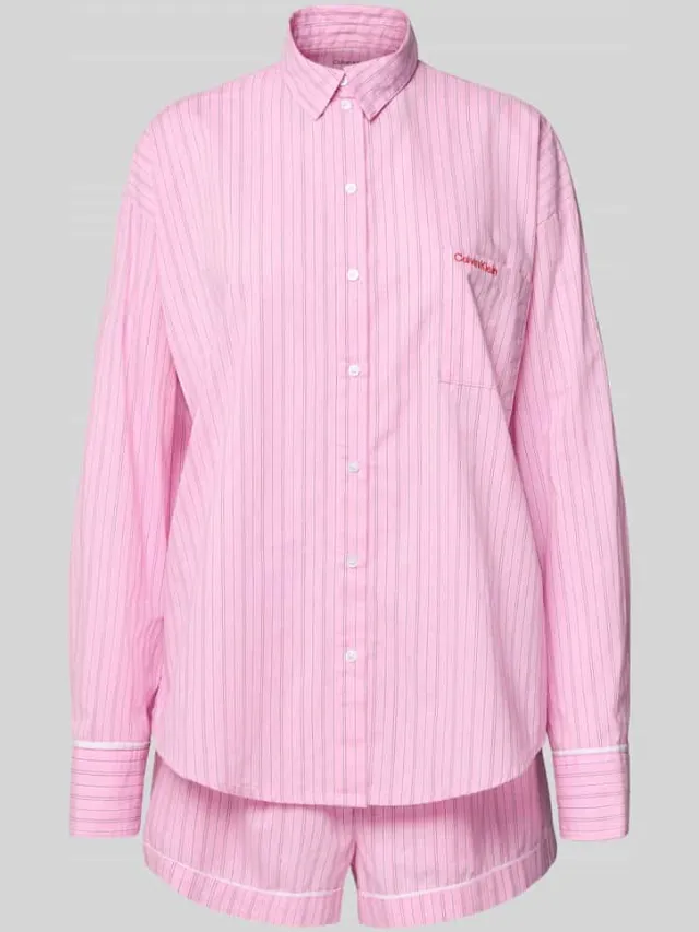 Calvin Klein Pyjama met labelstitching Felroze