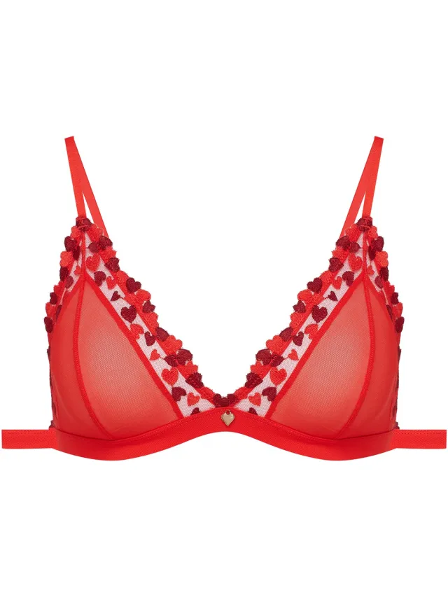 ESOTIQ Zoee - Triangelbeha - Rood - Hartjesdetails