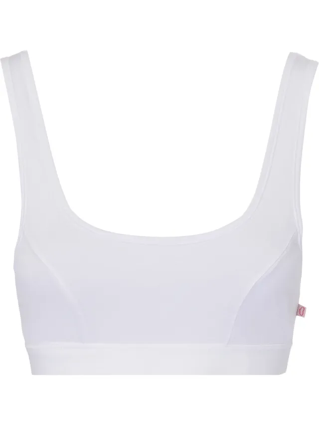 BeeDees Bustier EVERY DAY Soft-bh van zachte, ademende katoen in sportieve look wit