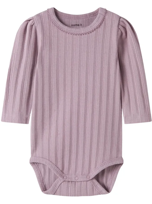 NAME IT Romper Biologisch katoen Mauve Shadows1
