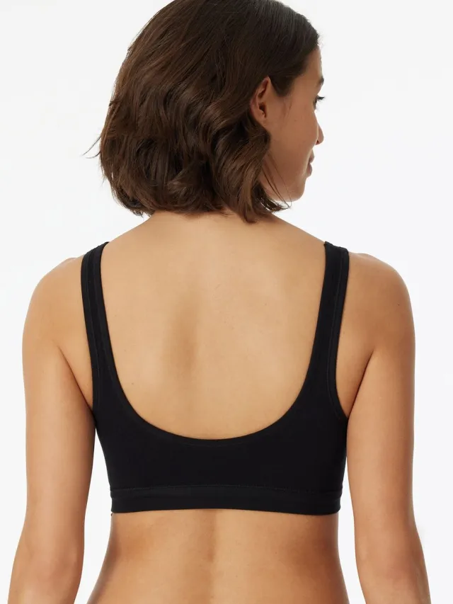 Schiesser Bustier 95/5 Cotton Padded Zwart