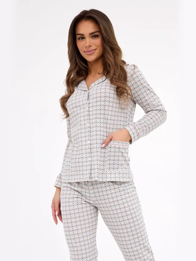 Cornette Katoenen Pyjama Dames Volwassenen Ella 482/364 40 / Wit