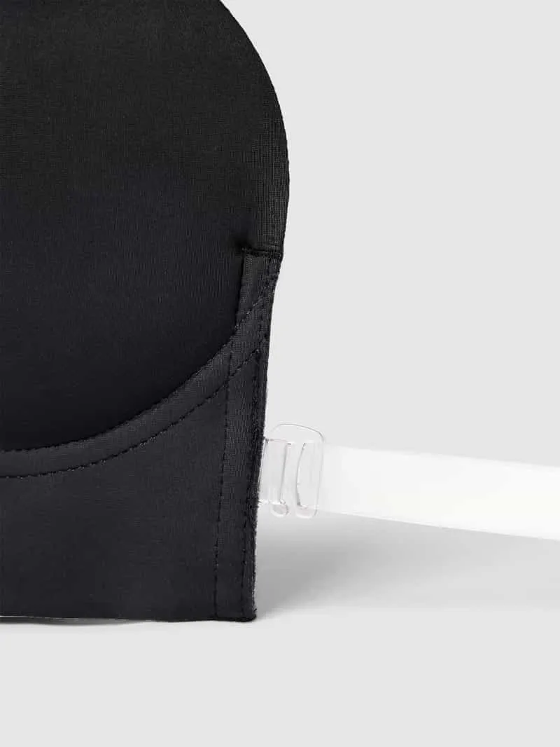 MAGIC Bodyfashion Push-up-bh met zelfklevend design model 'Luve Bra' zwart, foto 2