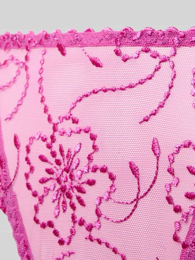Marie Jo Slim fit string in semitransparant design model 'Jane' felroze, foto 3