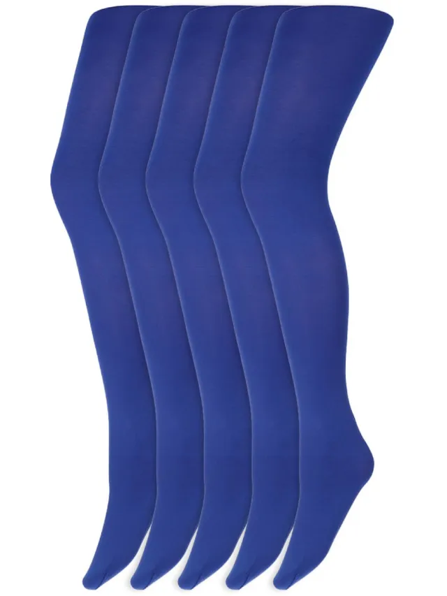 Gekleurde panty’s | Micro | 60 Denier | Merk: Marianne | Maat: S t/m XXL | Kleur: Cobalt blauw | 5 Paar