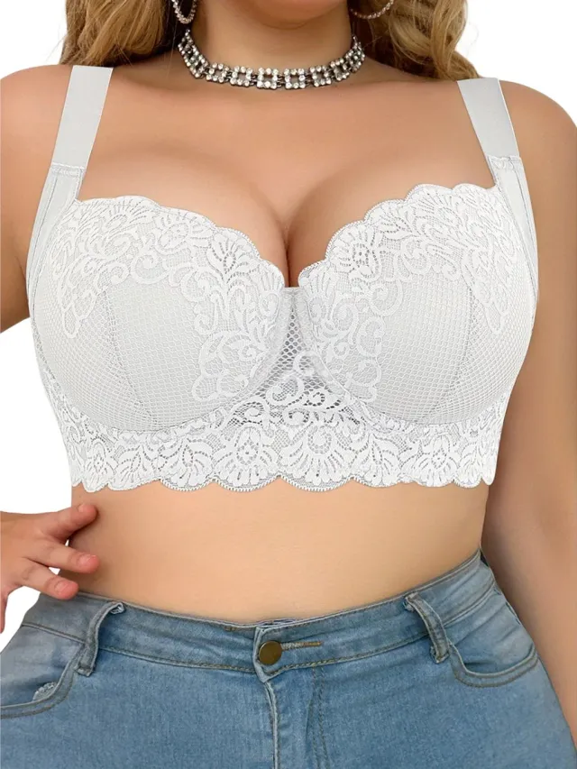 Currero BH Zonder Beugel - Strapless - Zonder Bandjes - Met Voorsluiting - Push-up Bh's - Comfort Beha - Comfortabel - Grote Sluiting - Wit - Cupmaat