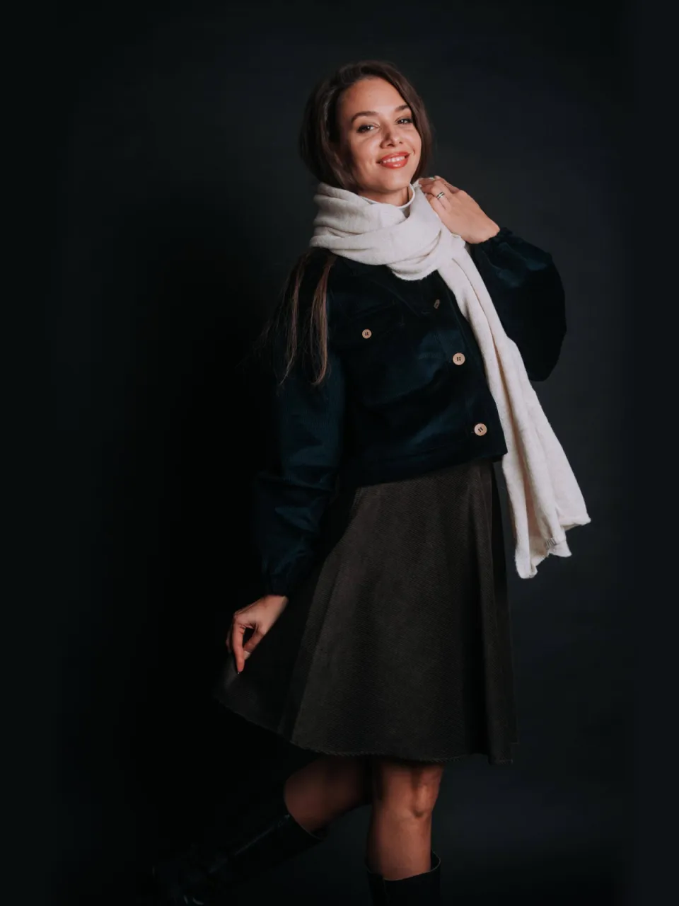 De IONESCU dames vegan Mini Rok Borsa Olijfgroen