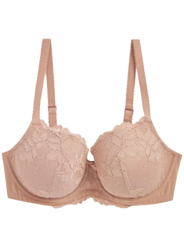 Next Dames - Kanten DD+ balkonbeha met vulling - Huidkleur Praline Nude