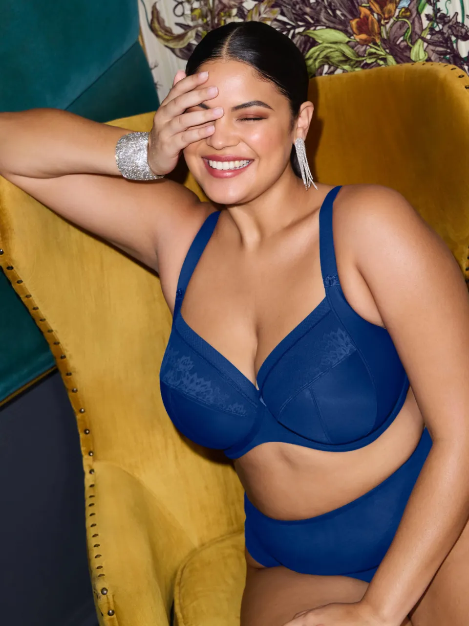 Elomi Nerina niet-voorgevormde plunge beugel-bh donkerblauw, foto 4