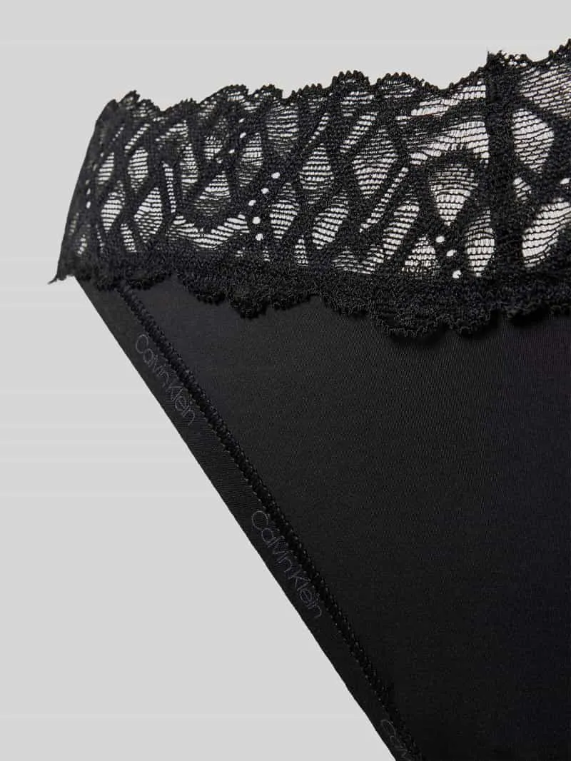Calvin Klein String met kantgarnering zwart, foto 3