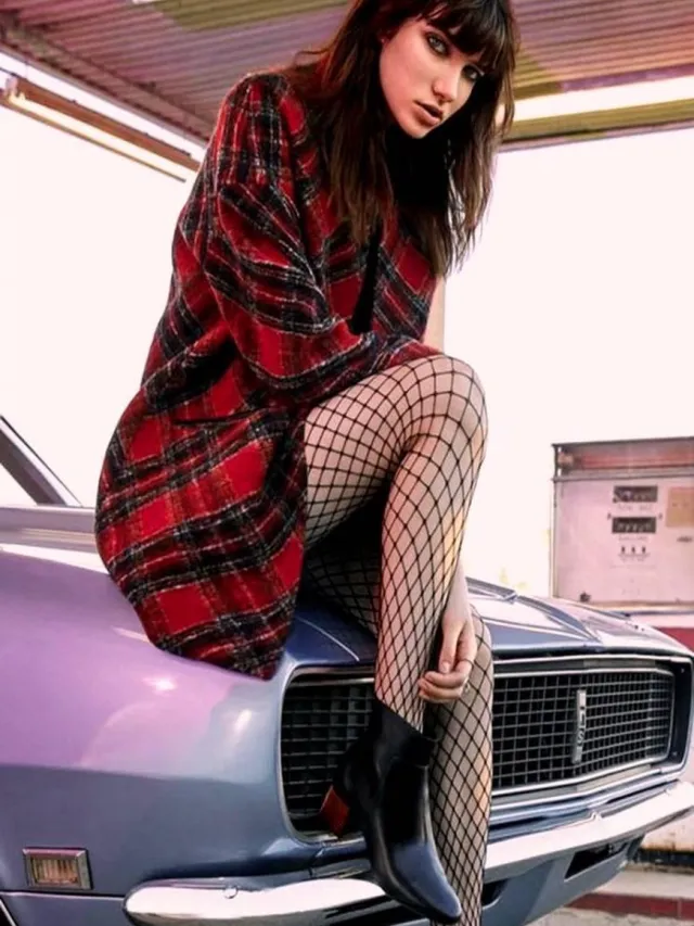 Marcmarcs Bellucci zwarte, grove netpanty - Zwart