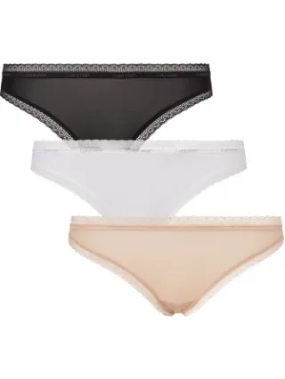 Calvin Klein Bottoms Up Refresh thongs 3 stuks Versch.kleure/Patroon,Roze,Blauw