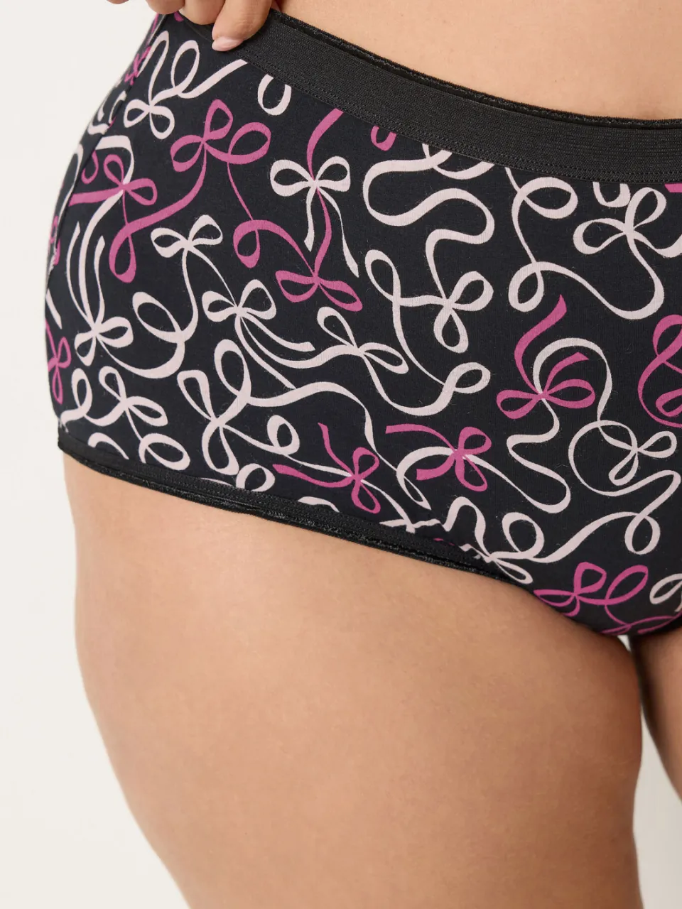 Yours 5Pack Zwarte Maxislip Met Strikprint-60, foto 5