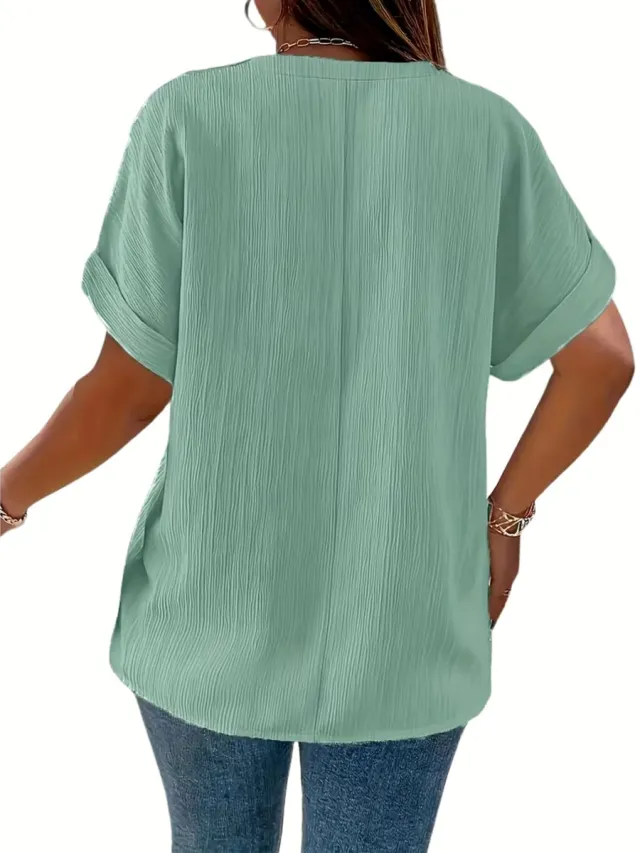 Currero Topje Dames - Top Kleding - Shirt - Blouse - Kort - Volwassen - Groen