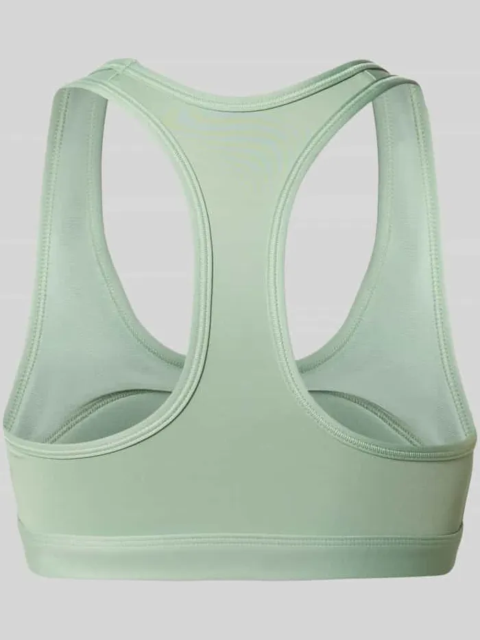 Nike Sport-bh met logoprint model 'Swoosh' kaki, foto 2