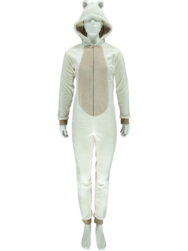 Apollo Onesie dames - Beren onesie - Beige - Onesie volwassenen - Onesie volwasssenen vrouwen pyama