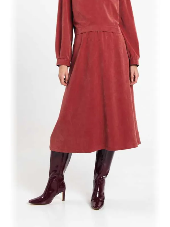 SUITE13LAB dames vegan Rok Ferro Steenrood