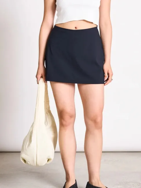 JAN N JUNE dames vegan Mini Skort Cistus Zwart, foto 2