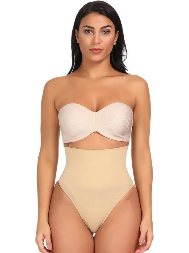 New Age Devi beige high waist string - corrigerend ondergoed voor
