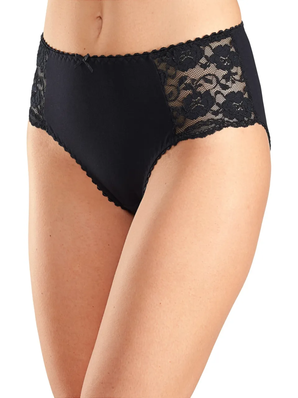 Petite Fleur heupslip wit zwart