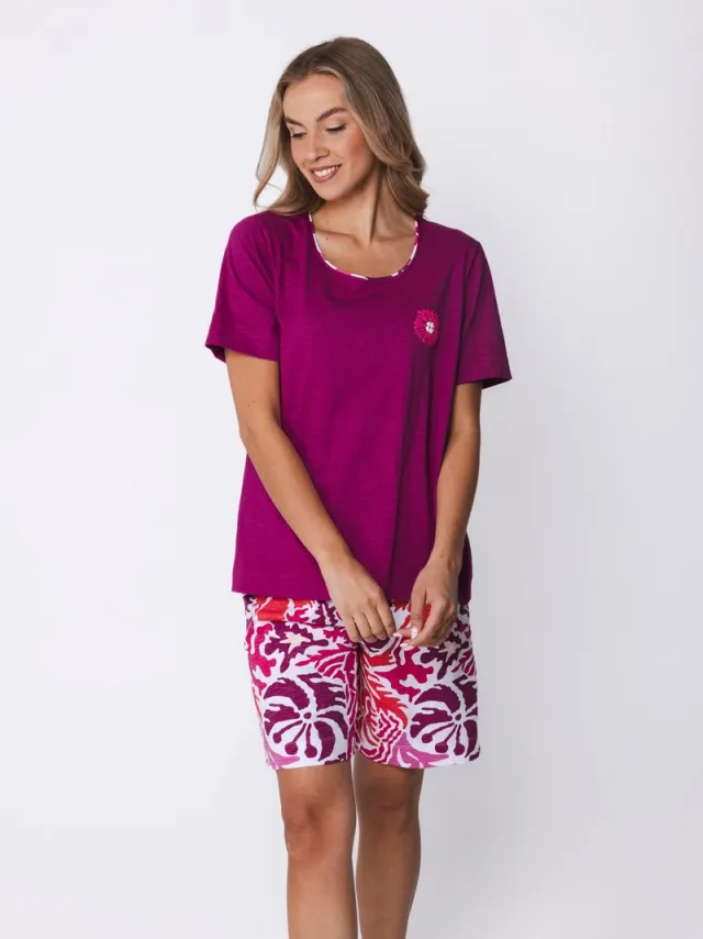Pastunette Shortama- Paradise Pink - Katoen - Roze/Paars