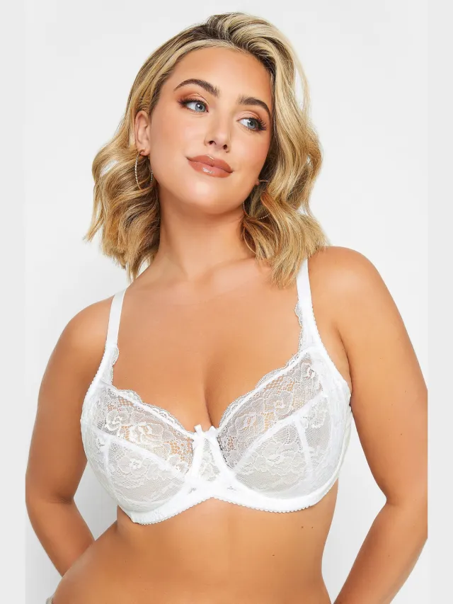 Yours Kanten Stretch Bh Met Beugel In Wit Bestsellersize, foto 3