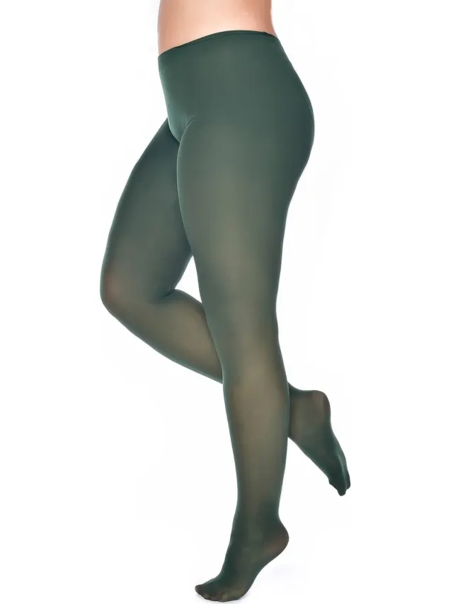 Pamela Mann Plus Size panty 50 denier donkergroen