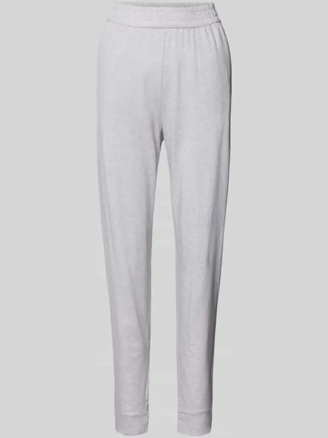 Schiesser Relaxed fit sweatpants met deelnaden Lichtgrijs