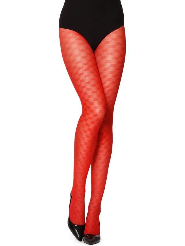 Merry Style Dames Panty - 40 DEN - Halsterloos - Polyamide - MS-GI-1102 - Rood