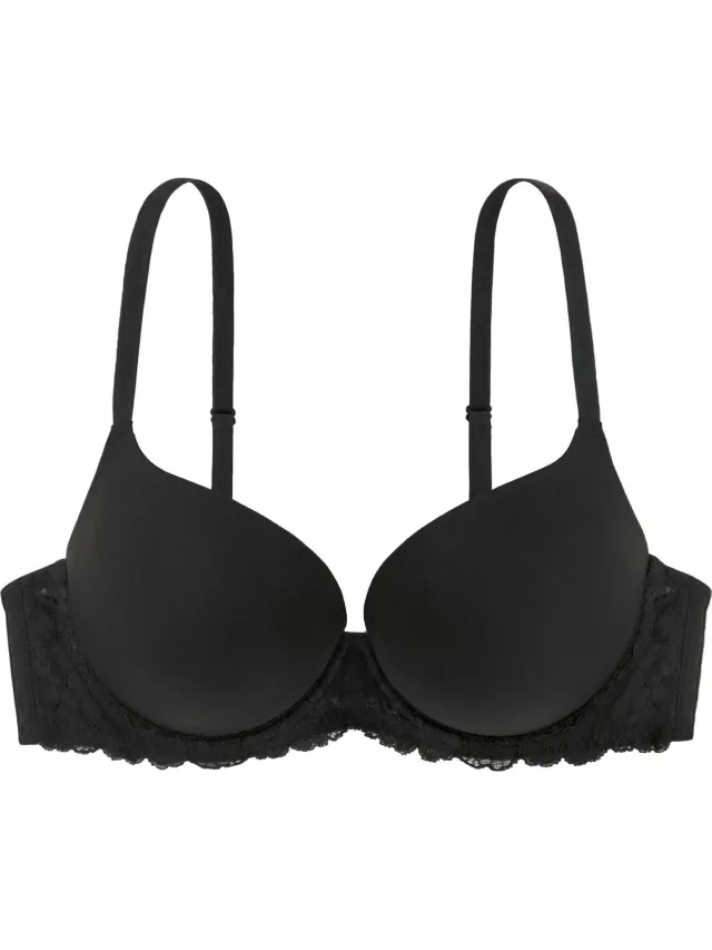 Dorina Super Push Up BH - Claire - Maximizer push up bh met beugel - T-shirt bh met kanten rand - 70C - ivoor