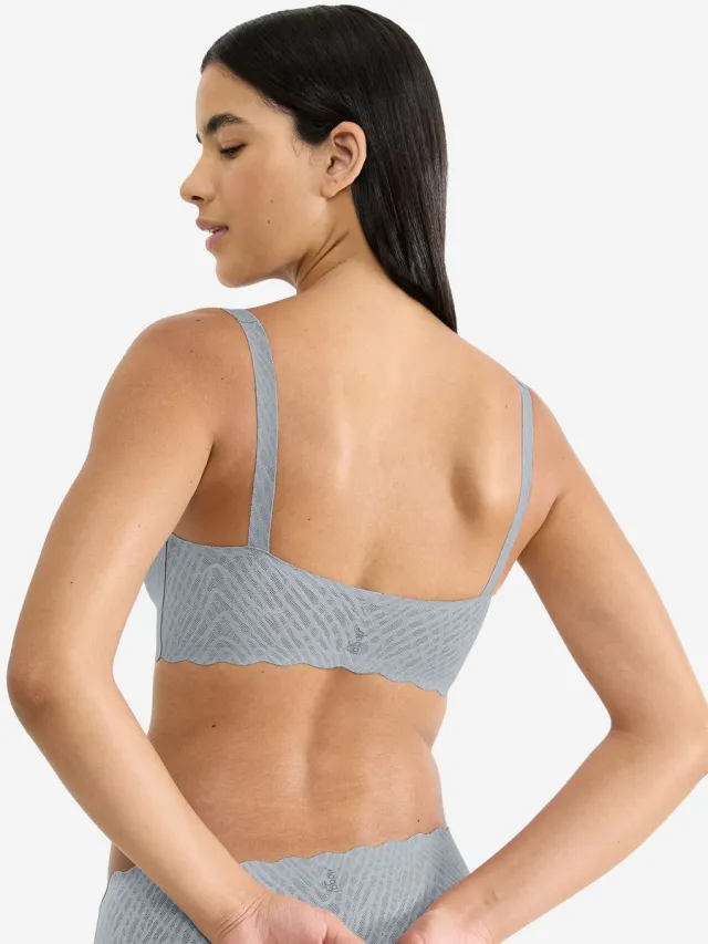 Sloggi Bustier Blue ZERO Feel Bliss Grijs