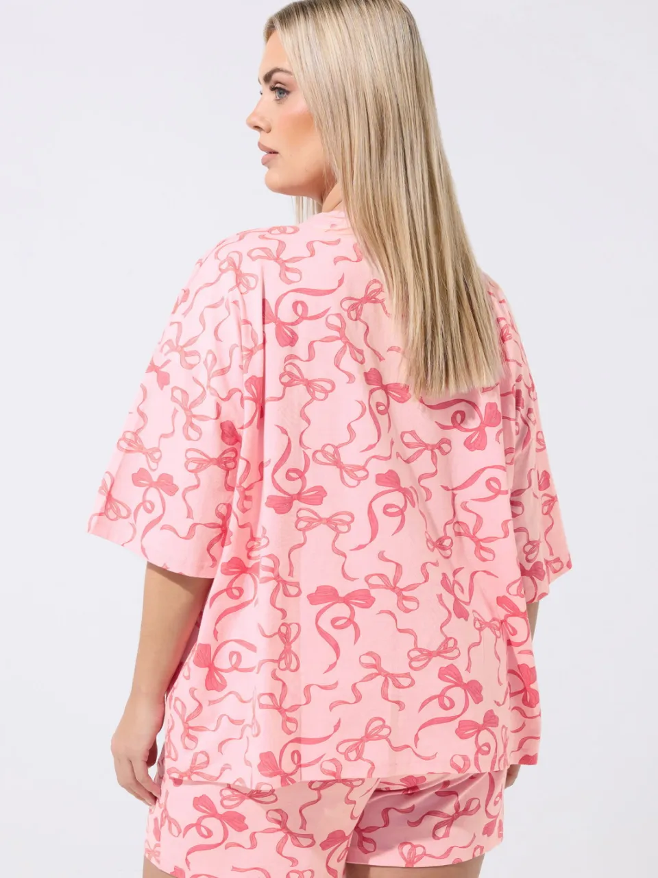 Limited Collection Roze Pyjamaset Met Strik, foto 3