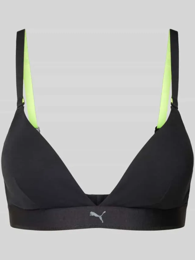 Puma Bralette in triangelvorm met verstelbare bandjes Zwart