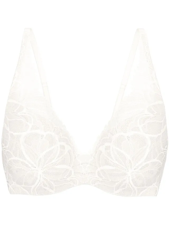 Triumph BH Body Make-up Illusion Lace - Kanten beugel bh met brede zachte bandjes - Voorgevormd - 90C - Wit