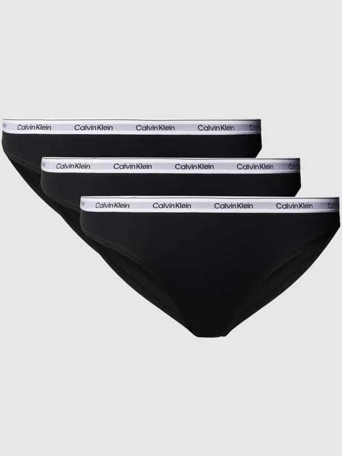 Calvin Klein Slip in effen design in een set van 3 stuks zwart