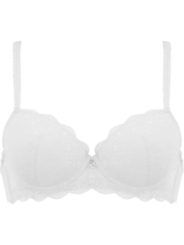 Naturana padded lace beugel BH maat 80B wit