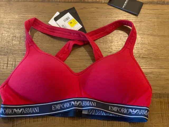 Emporio Armani Padded Bralette Bra rood
