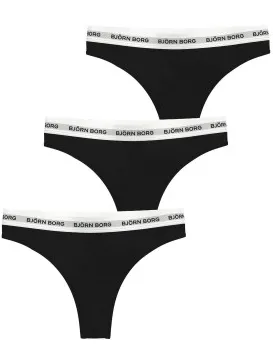 Björn Borg Logo Thong Zwart,Versch.kleure/Patroon,Wit,Blauw
