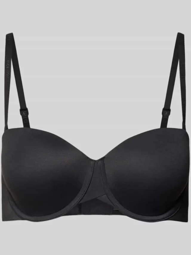 Calvin Klein Beha met cups en verstelbare bandjes, model 'PERFECT FIT' zwart