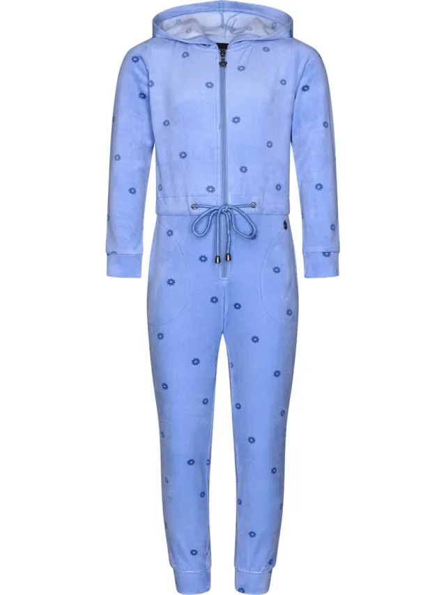Rebelle Jumpsuit - Velours - Fleece blauw