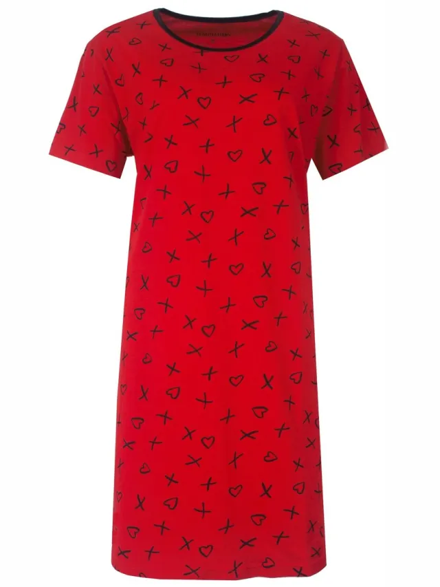 Temptation Dames Bigshirt - all-over print - Rood
