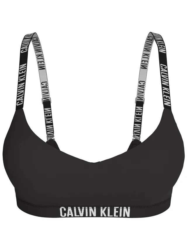Calvin Klein Jeans lightly lined bralette zwart