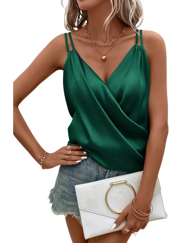 Livano Topje Dames - Kleding - Shirt - Blouse - Kort - Volwassen - Groen