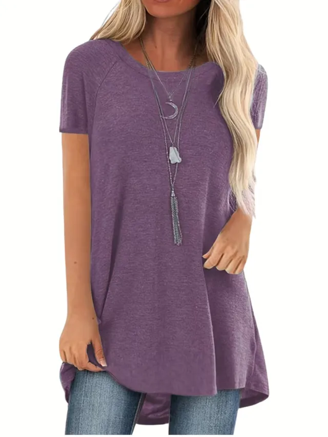 Currero Topje Dames - Top Kleding - Shirt - Blouse - Kort - Volwassen - Paars