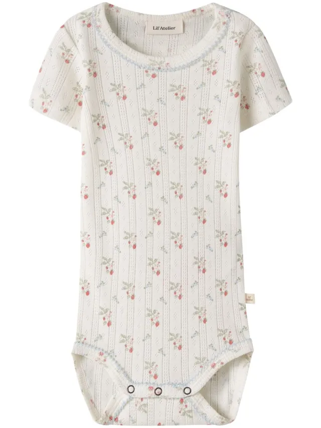 Lil' Atelier Baby Romper print Coconut Milk