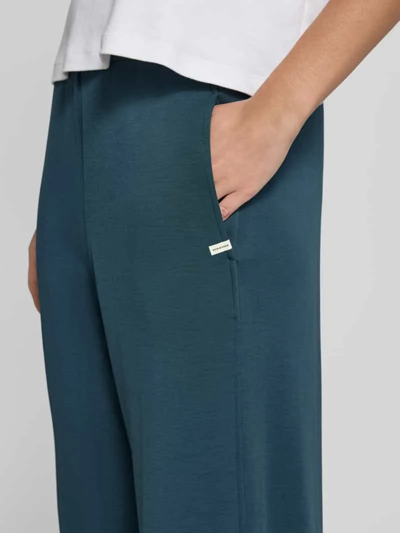 Schiesser Joggingbroek van modal-mix met labeldetail blauw, foto 4