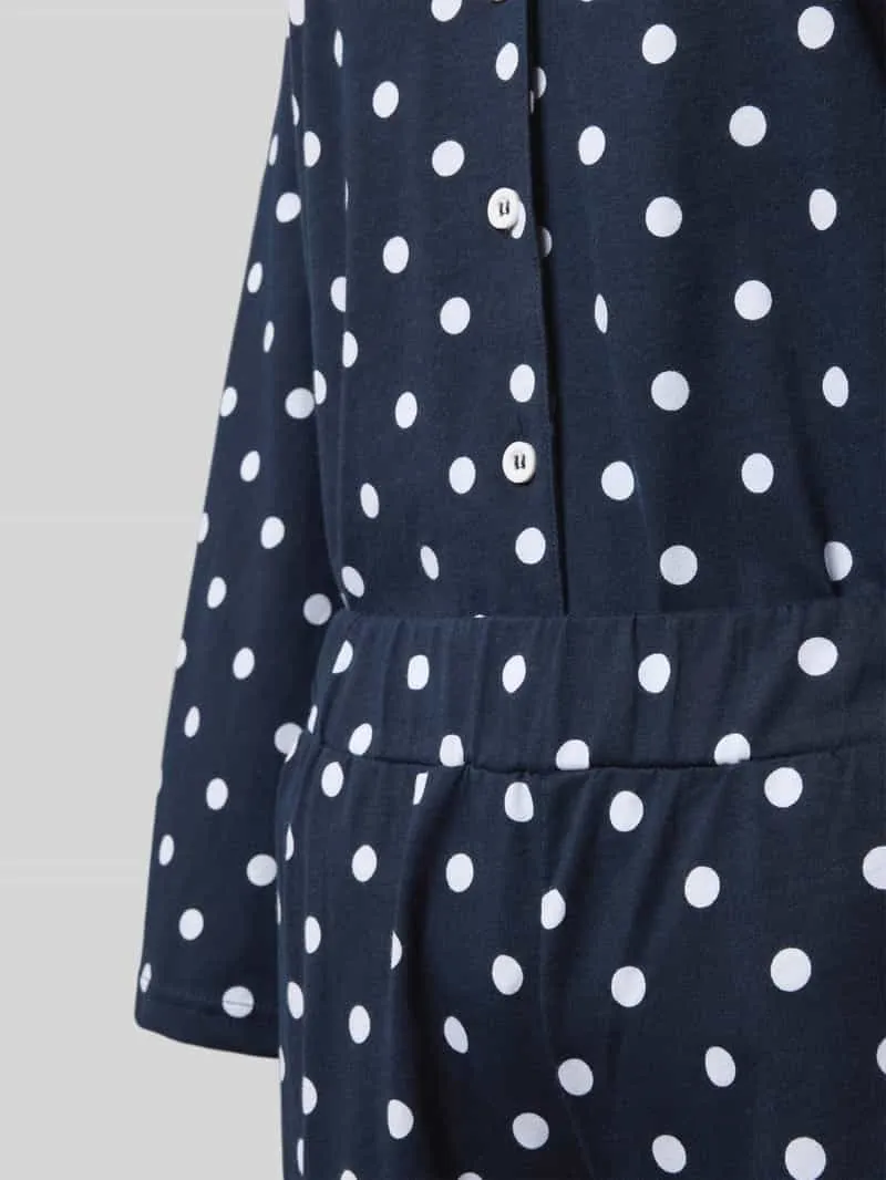 LOUIS & LOUISA pyjama in all-over look donkerblauw, foto 2