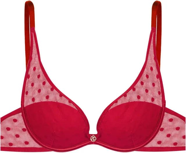 ESOTIQ Izzie - Push-upbeha - Rood - Met beugel - Diep decolleté Rood;Goud