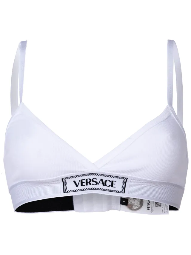 Versace Rib - Top Katoen Rib Elastisch Canet Bustier wit